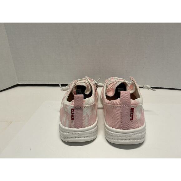 Levis NEWT-TD-CVS Boat Shoes Slip On Pink Canvas Sneakers Women’s Size 8 - Picture 4 of 7
